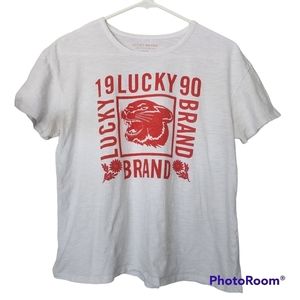 3 for $25 Lucky Brand White Red ladies t-shirt size medium